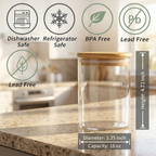 Overnight Oats Jars with Bamboo Lids and Spoons