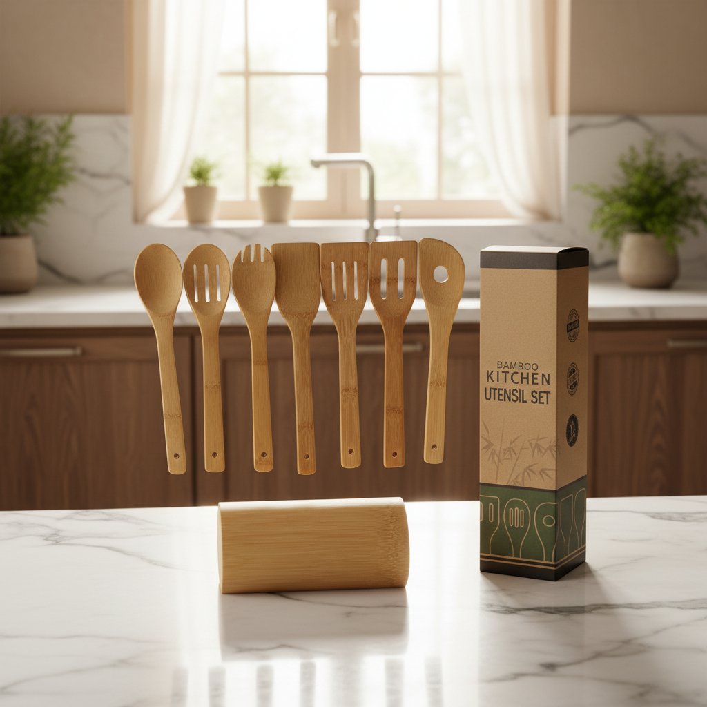 Eco-Friendly Natural Bamboo Utensil Set